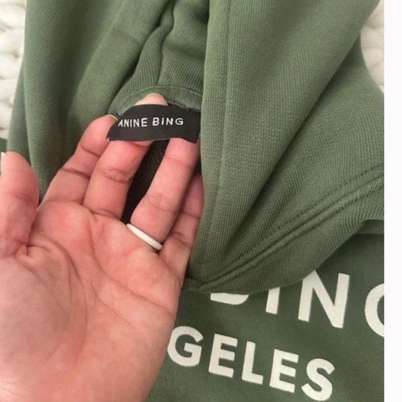 Anine Bing Alto Hoodie – Dark Olive -  Size Small - Picture 5 of 7